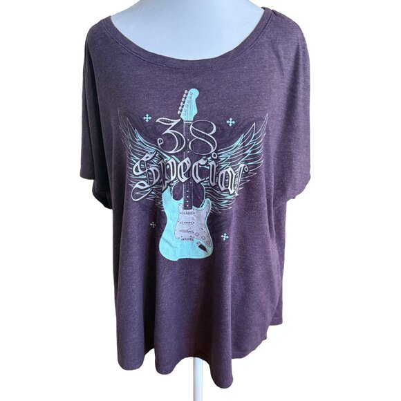Next Level Apparel Women's XLarge Purple 38 Special Band T-Shirt - Picture 1 of 4